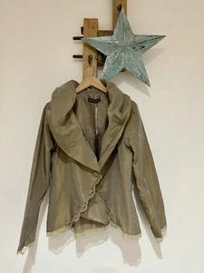 NWT £207 La Fee Maraboutee Organza Trim Lace Steampunk Blazer Jacket Size 44 - Picture 1 of 9