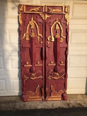 Temple doors (each 77"H x 19"W) Cover