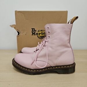 Dr Martens 1460 Pascal Baby Pink Soft Leather Ankle 8 Holes Boots Uk 9 Eu 43