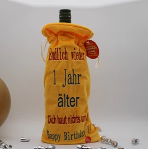 Flaschenbeutel Geburtstag Geschenk / Weinflaschen / Bierflaschen /Scherzgeschenk - Bild 1 von 2
