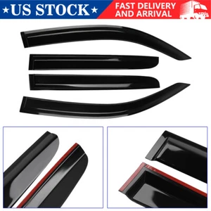 For 2016-2023 Toyota Tacoma 4PCS Black Double Cab Window Vent Visor Rain Guards - Picture 1 of 12