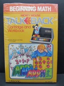 BEGINNING MATH, Mickey Mouse Talk Back, Cartridge, Unisonic 1981, NISWB - Picture 1 of 2