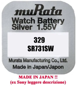 1 x Batteria per orologio Murata Ex Sony 329 LD - SR 731 SW pila a bottone 329 - Foto 1 di 4