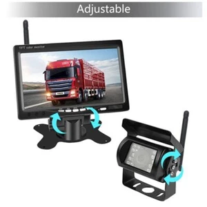 for RV Truck Bus 7" Rear View Camera System Night Vision Monitor Wireless Backup - Picture 1 of 12