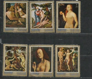 9943- SERIE COMPETA 1972 Nº66 MANAMA EMIRATOS ARABES PINTURAS DESNUDOS ARTE - Imagen 1 de 1