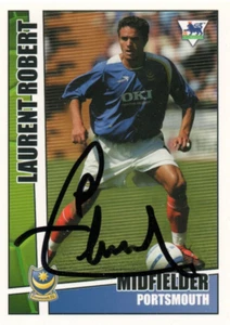 LAURENT ROBERT SIGNIERT PORTSMOUTH 2005/2006 PREMIER STARS HANDELSKARTE + COA - Bild 1 von 1