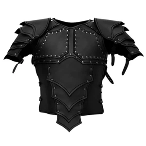 Halloween Cosplay Medieval Renaissance Leather Armor Brown/Black Breastplate New - Bild 1 von 17