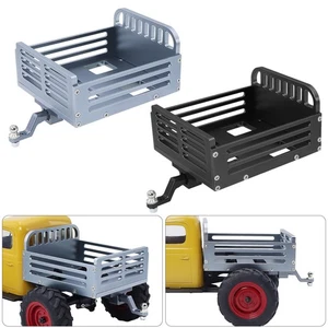 Rear Bucket Carriage Trailer +Hitch For 1/24 FMS FCX24 Power Wagon RC Crawle - Picture 1 of 11