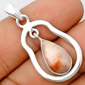 Natural Pink Scolecite 925 Sterling Silver Pendant Jewelry P-1171 - Picture 1 of 5