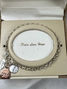 Charm Bracelet  Sterling Silver Straight From the Heart BNIB $100 MSRP 7.5" - Picture 1 of 13