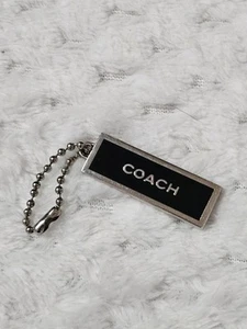 1,65" VINTAGE COACH SCHWARZ Emaille Silber Nickel dick Taschenanhänger Schlüsselanhänger Anhänger - Bild 1 von 3