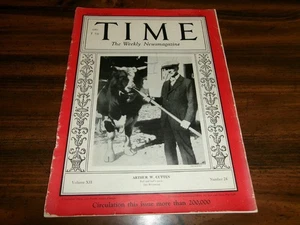 1928 DECEMBER 10, ARTHUR CUTTEN BUSINESSMAN WALL STREET SPECULATOR TIME MAGAZINE - Picture 1 of 2