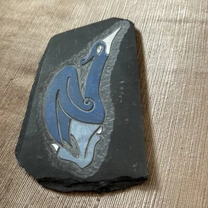 Reg Beach Slate Carvings Celtic Design Wall Hanging - bird design - Picture 1 of 5