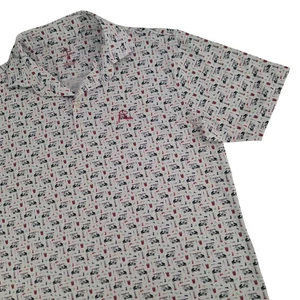 Rhoback The Bev Cart Polo Shirt Mens Medium White Stretch Golf Performance  - Picture 1 of 12