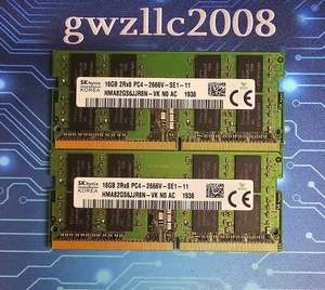 32GB (2x16GB) PC4-21300 DDR4-2666MHz 2Rx8 Non-ECC Hynix HMA82GS6JJR8N-VK #A76 - Picture 1 of 2