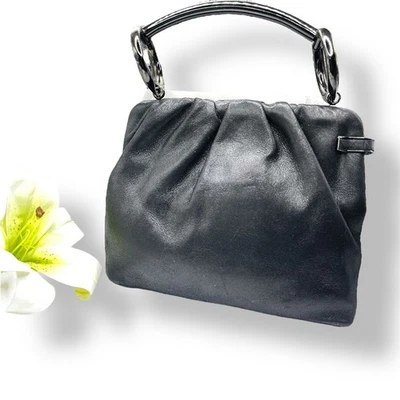 Cartera pequeña de cuero CoSTUME NATIONAL Y2K de colección plegable abierta difícil de encontrar rara Foto 1 de 4