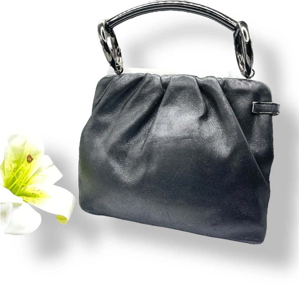 Cartera pequeña de cuero CoSTUME NATIONAL Y2K de colección plegable abierta difícil de encontrar rara Foto 1 de 4