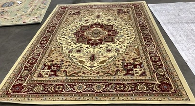 IVORY / RED 8'-0" x 11'-0" Back Stain Rug, Reduced Price 1172682158 LNH330A-8 - Image 1 of 4