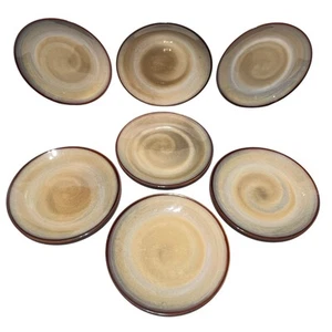 Set of 6 Sango Nova Brown Dinner Plates 11" – Pattern #4933 – Rustic Tan & Brown - Picture 1 of 3