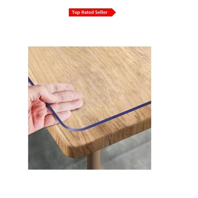 Plastic Table Cover 100x240cm Waterproof Clear PVC Protector for Dining - Image 1 of 4