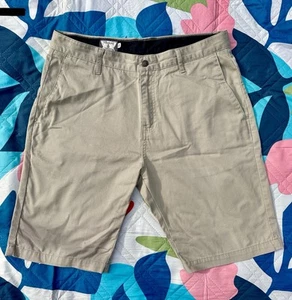 VOLCOM BEIGE CHINO SHORTS MENS 34 - Picture 1 of 3