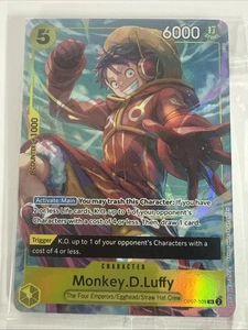 One Piece Monkey D. Luffy Alt Art Promo Card - SR - OP07-109 - NM Sealed - Picture 1 of 3