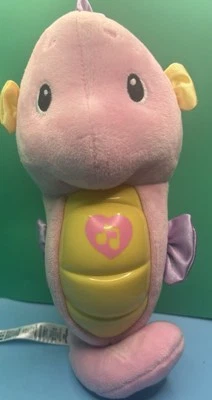 Peluche Fisher Price 2012 rosa calmar y brillar caballito de mar 10" azul musical luces Foto 1 de 4