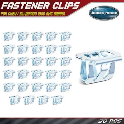 30Pcs Radiator Grill & Quarter Trim Panel Clips for Chevy Silverado GMC Sierra - Image 1 of 4