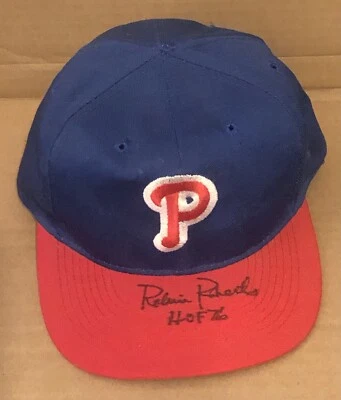 ROBIN ROBERTS Signed PHILADELPHIA PHILLIES Hat, 7x All-Star HOF, Dec'd 2010, COA - Image 1 of 4
