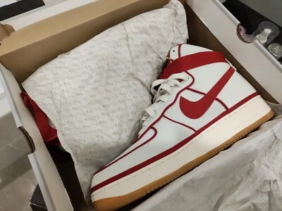 Nike Air Force 1 High '07 LV8 Sail Gym Rojo Hombres Talla 15 "Candy Cane" Nuevo Ix Foto 1 de 3