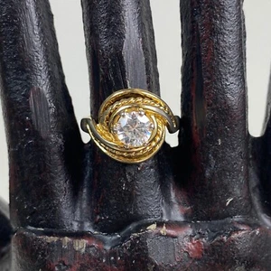Vintage Swirl Cubic Zirconia Love Knot Ring Size 7 - Picture 1 of 8