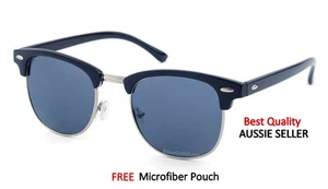 Classic Retro Polarised Half Rimmed Frame Vintage Clubmaster sunnies sunglasses - Picture 1 of 30