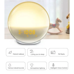 Alarm Wecker FM-Radio Schlafhilfemodus Sonnenaufgang Sonnenuntergang Alarme - Bild 1 von 12