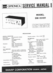Sharp Optonica Service Manual für SM- 1515H englisch Copy - Picture 1 of 1