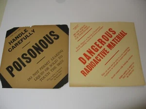 2 Railroad Placards- C&O Form CF-722 9-59 Dangerous Radioactive + Poisonous 1929 - Picture 1 of 7
