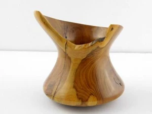 Handgedrechselte Holz Vase abstrakte Wurzelform signiert Gay Tatea 12 TOP ZUSTAND - Bild 1 von 12
