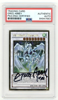 PSA Signed Greg Abbey Stardust Dragon PGLD-EN076 1st Edition - Image 1 of 2