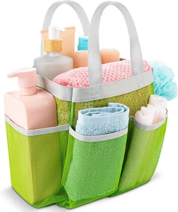 Mesh Shower Caddy Bag - Collapsible, Portable Bathroom Organizer for Travel, Gym - Picture 1 of 6