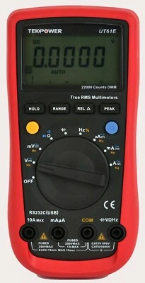 TekPower UT61E AC/DC True RMS Digital Auto Ranging Multimeters With Capacitance