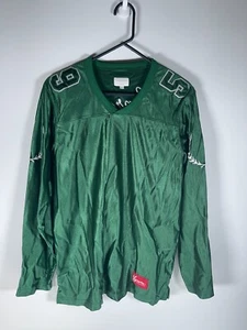 Supreme Football Jersey Long Sleeve Green Large Size Men Active Wear Clothing - Picture 1 of 11