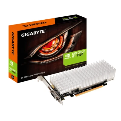 Gigabyte GT 1030 2G GDDR5 GV-N1030SL-2GL PCI-E Video Card Silent Low Profile DVI - Image 1 of 4