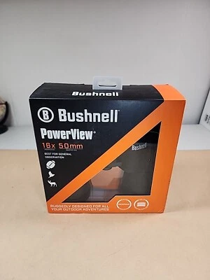Binoculares Bushnell PowerView 16x50 Porro Prism BK-7 Correa Estuche Negro 131650CL Foto 1 de 4