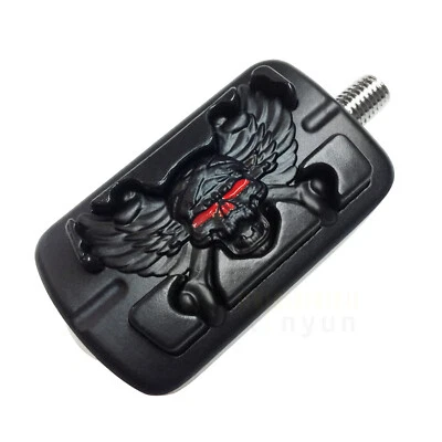 Calavera de palanca de cambios pequeña negra para la mayoría de los modelos Harley Softail Dyna Fat Bob Foto 1 de 4