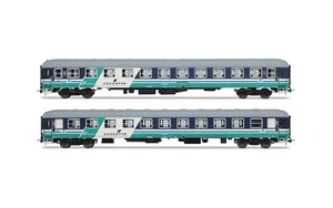 RIVAROSSI H0 HR4376 Carrozza cuccette UIC-X '68, livrea XMPR, 2 pezzi, FS, Ep.V, confezione originale - Foto 1 di 3