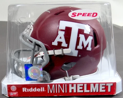 Riddell Mini Helmet Tezx A&M Kevin Sumlin Coach Signed Autographed Aggies 2014 Cover