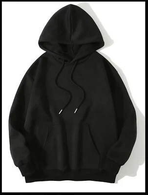 Solid Drawstring Hoodies, Casual Kangaroo Pocket Long Sleeve Sweatshirt, Women's - Image 1 of 4