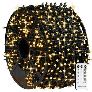 TW SHINE Christmas Lights, 1000 LED 328FT Christmas Tree Lights Plug in with 8 M - Picture 1 of 7