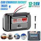 12V/24V Car USB Type-C PD & QC 3.0 Charger Female Outlet for Caravan Car