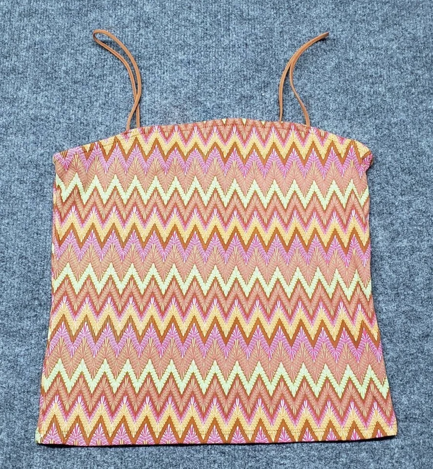 Rue21 Tube Tank Top Womens M Multicolor Chevron Sleeveless Straps Stretch