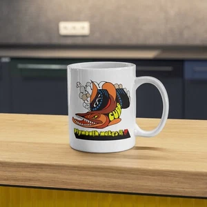 Plymouth 'Cuda Coffee Cup Mug Mopar Barracuda 1970 1971 1972 1973 Rapid Transit - Foto 1 di 2